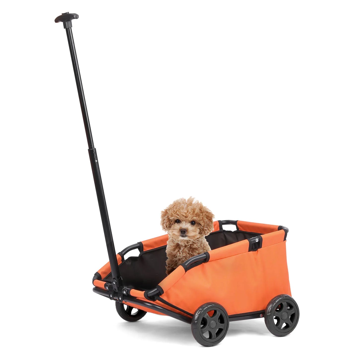 Lightweight 4 Wheel Small Pet Cart Stroller for Dogs and Cats with 360 Degree Rotation