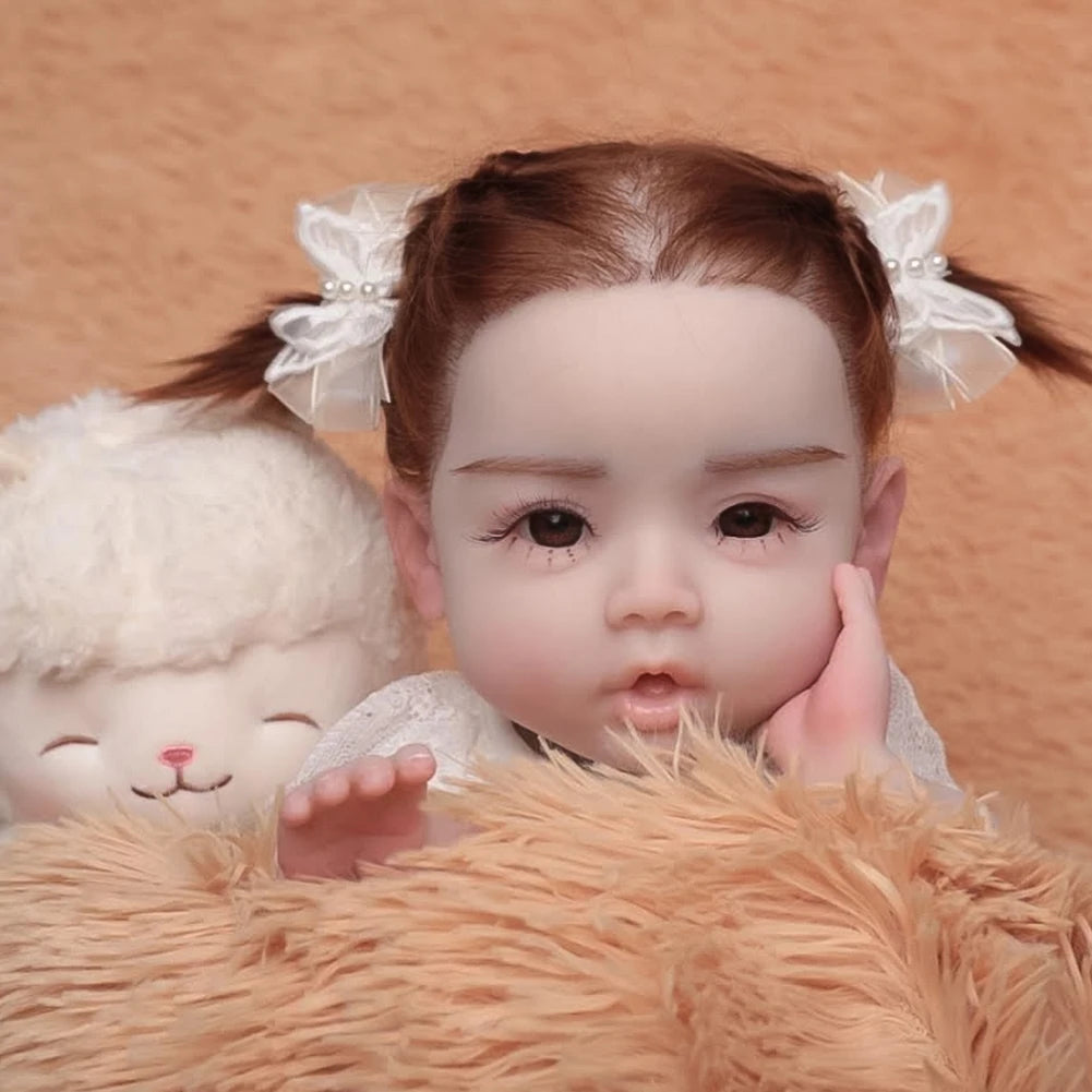 U-charmmore 47cm 3KG Full Silicone Reborn Baby Silicone Reborn Doll Full Body Silicone Girl  Real Newborn Baby Kid's Gift - Loving Babies & Pets Shop
