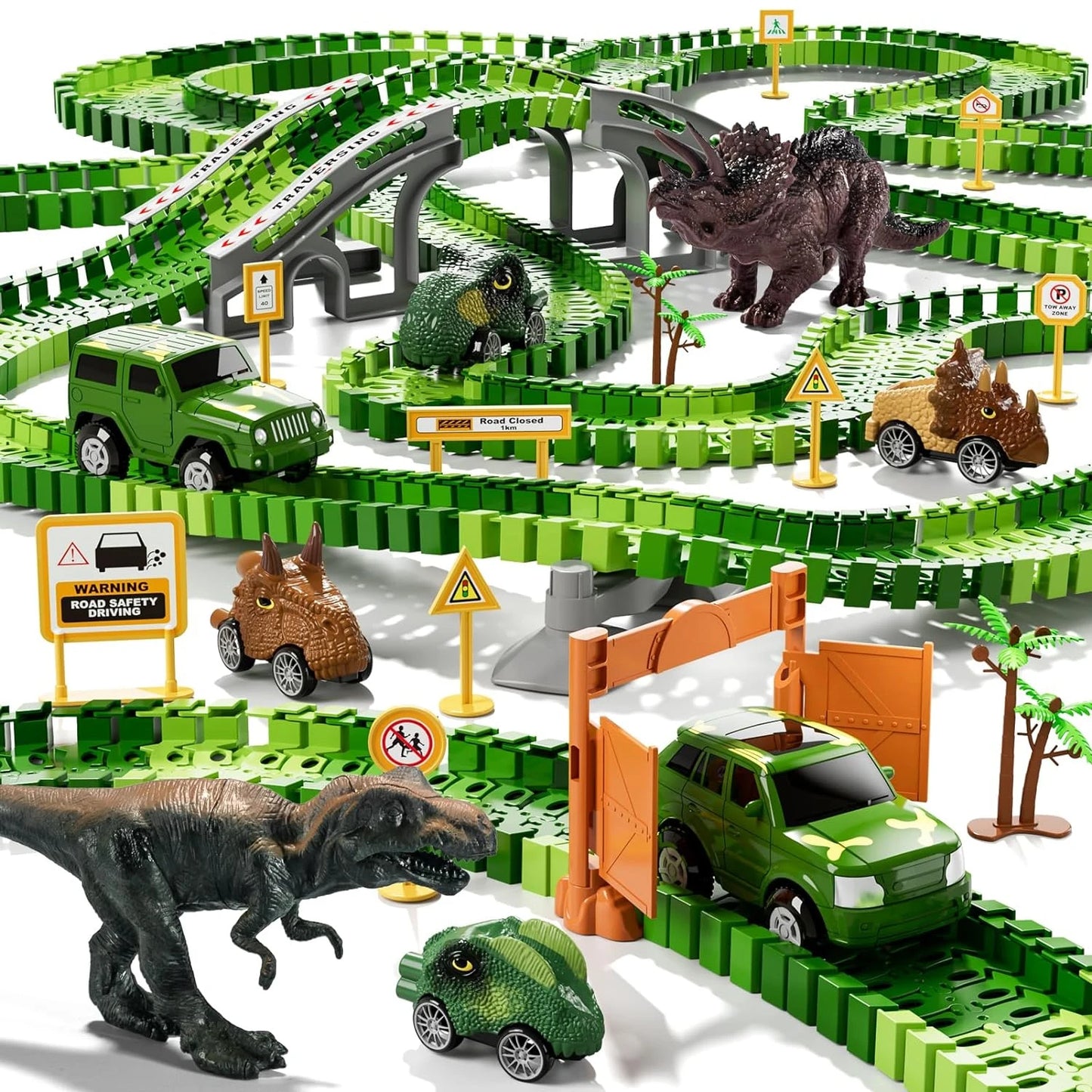 Toddler Boy Toys 236 PCS Race Tracks Toys Gifts for 3 4 5 Year Old Boys Kids, 6 PCS Construction Car Toys Gifts for 2 3 4 5 Year - Loving Babies & Pets Shop