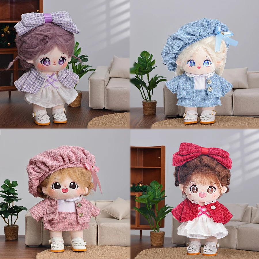 20cm Cute Spring Day Skirt+Coat Set Doll Plush Stuffed Anime Figure Dress Up Cospslay Cotton Baby Plushies Toys Collection Gift - Loving Babies & Pets Shop
