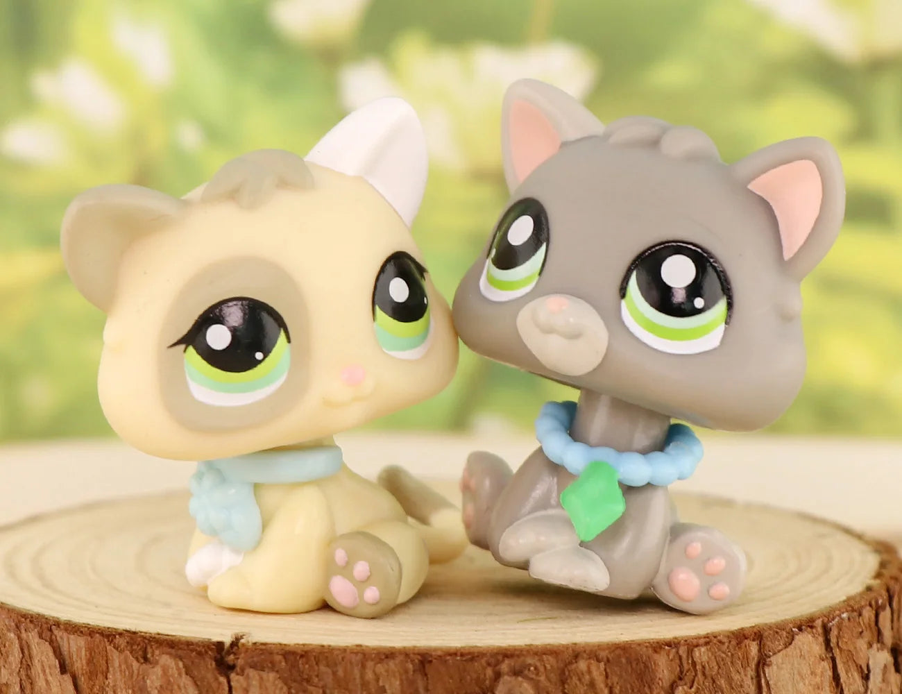 Mini Pet Shop Little Baby Cat#1607 #1074 With Necklace Kid Gift Girl - Loving Babies & Pets Shop