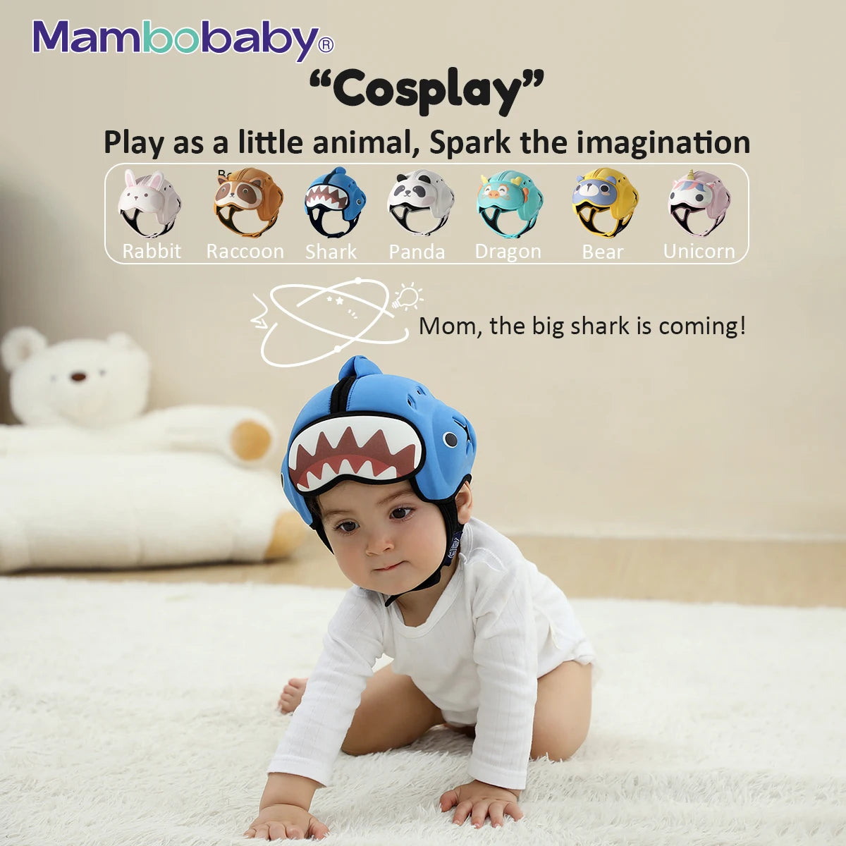 Mambobaby Safe Anti-Shock Baby Helmet for Crawling and Walking Protection for Infants