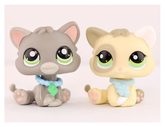 Mini Pet Shop Little Baby Cat#1607 #1074 With Necklace Kid Gift Girl - Loving Babies & Pets Shop