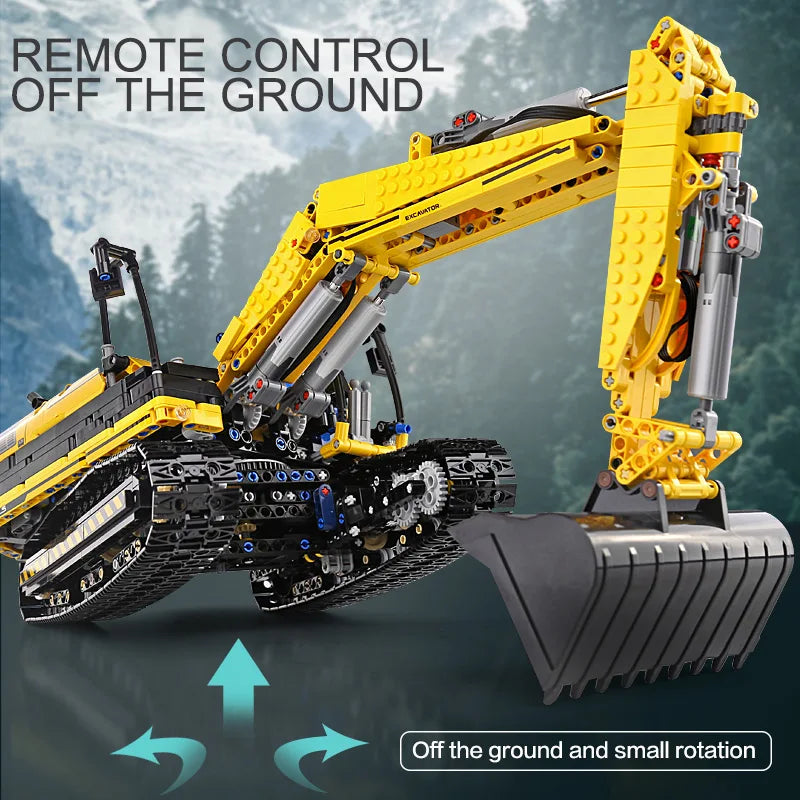 Mould King 13112 Motorized Excavator Building Blocks Toy for Kids and Teens