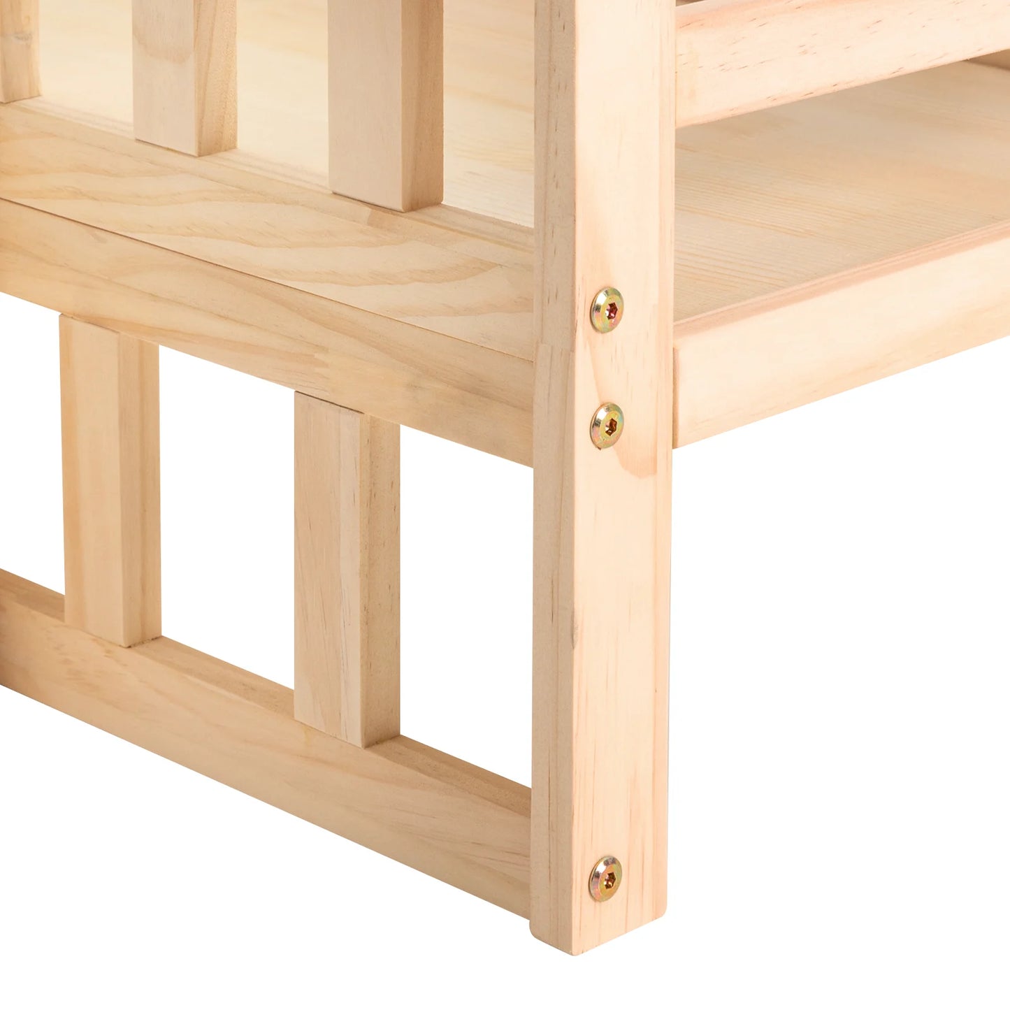 Solid Wood Pet Bed, Wooden Dog Bed Frame, Dog Kennel Furniture, Dog Bed Stand for Cats, Small Teddies, Bichon Rectangular