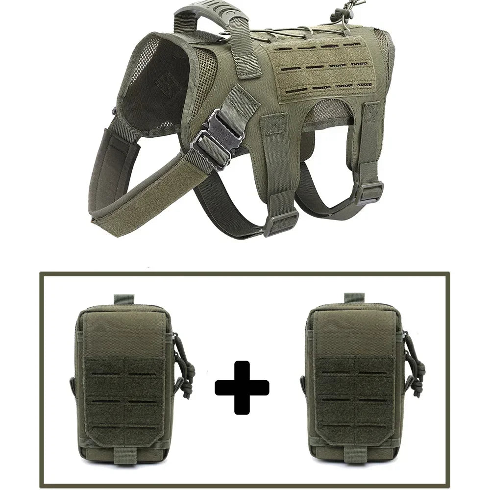 Military Large Dog Harness Pet German Shepherd K9 Malinois Training Vest Tactical Dog Harness And Leash Set For Dogs Accessories