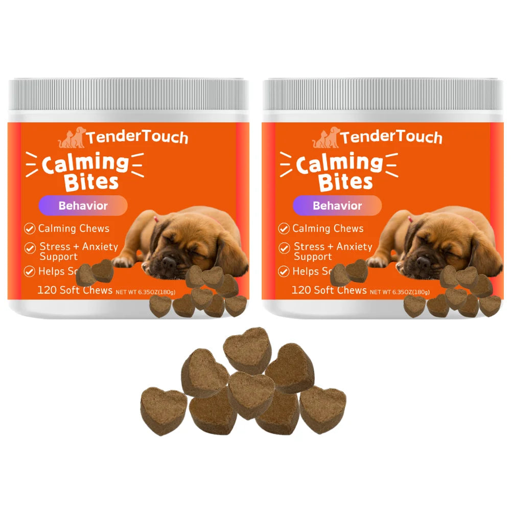 TenderTouch Calming Chews for Dogs 240 Chews 2 Pack Natural Stress Relief 360g