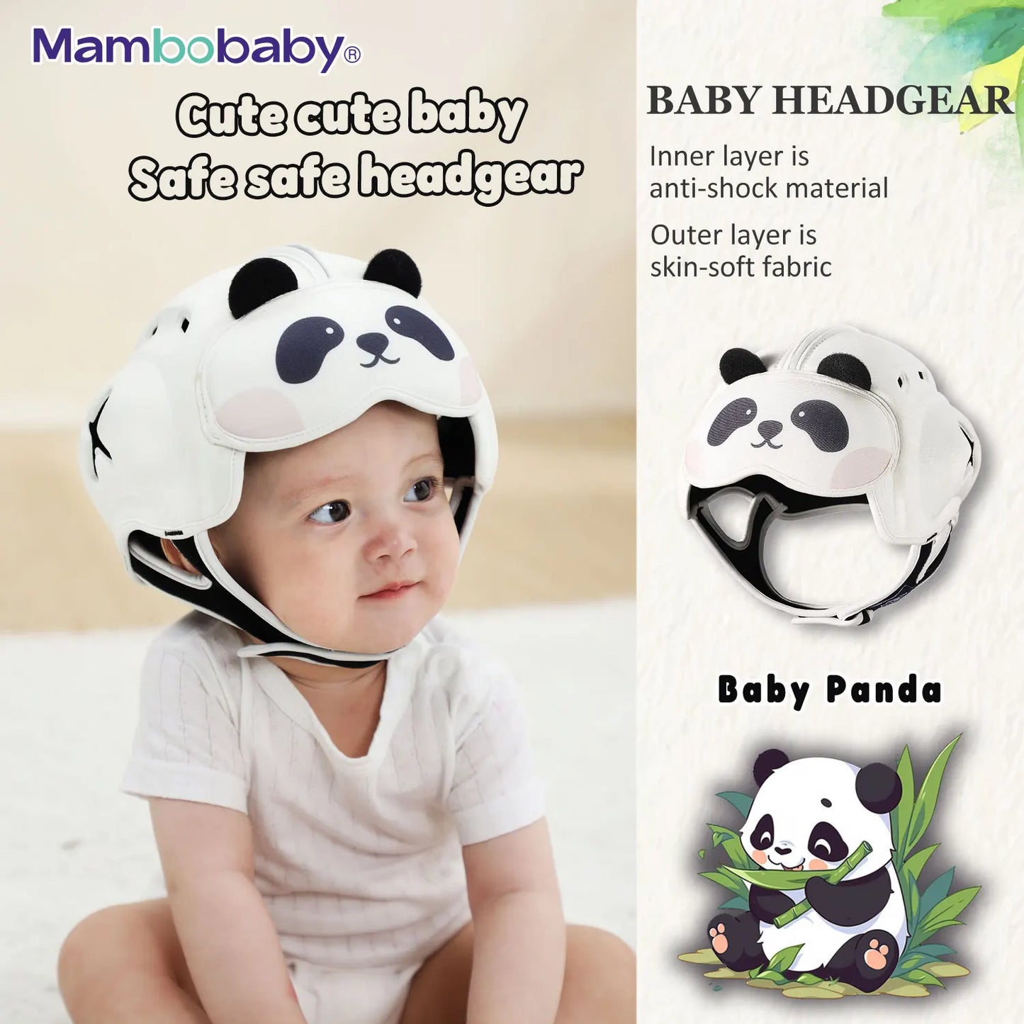 Mambobaby Safe Anti-Shock Baby Helmet for Crawling and Walking Protection for Infants