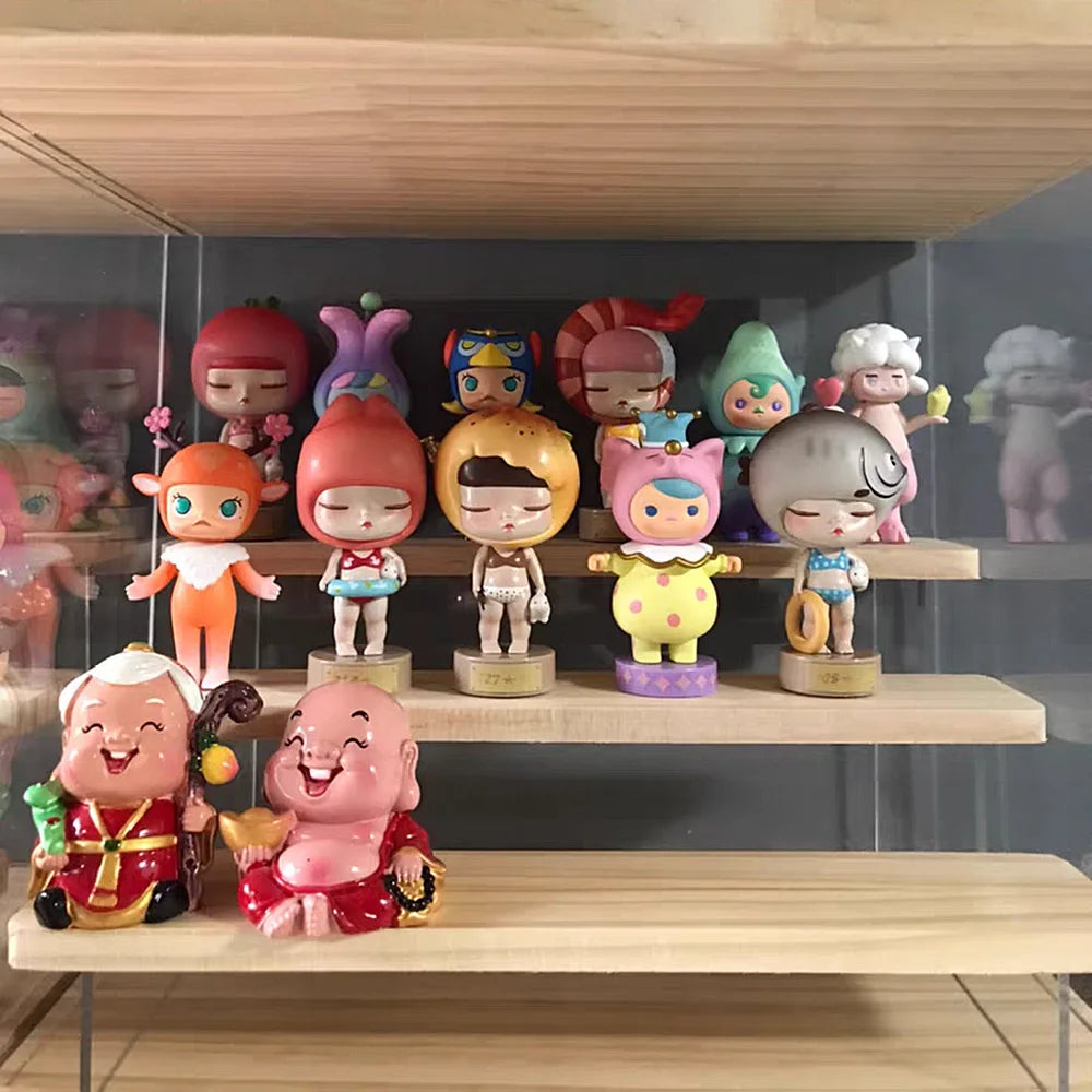 Acrylic Display Countertop Box 4 Stairs Free-standing Storage Rack Clear Doll Blind Box Storage Organizer Holder Children Shelf - Loving Babies & Pets Shop