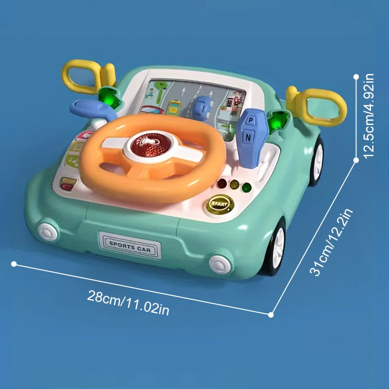 Interactive Baby Car Toy Light and Musical Steering Wheel for Developing Motor Skills