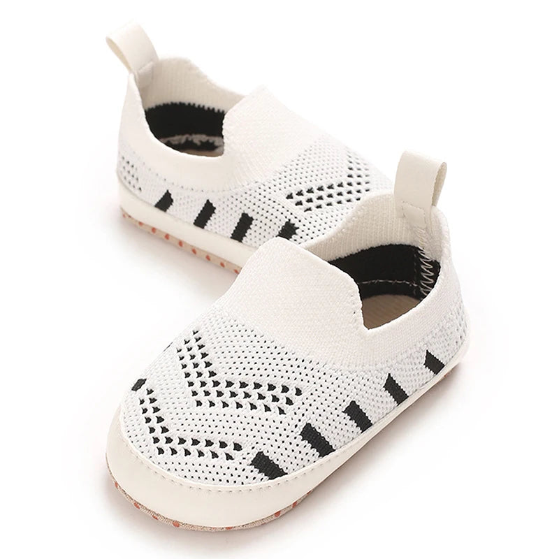 Toddler Canvas Sneakers Colorful Striped Slip-on Shoes Lightweight Breathable Soft Sole Casual Shoes for Summer Autumn - Loving Babies & Pets Shop