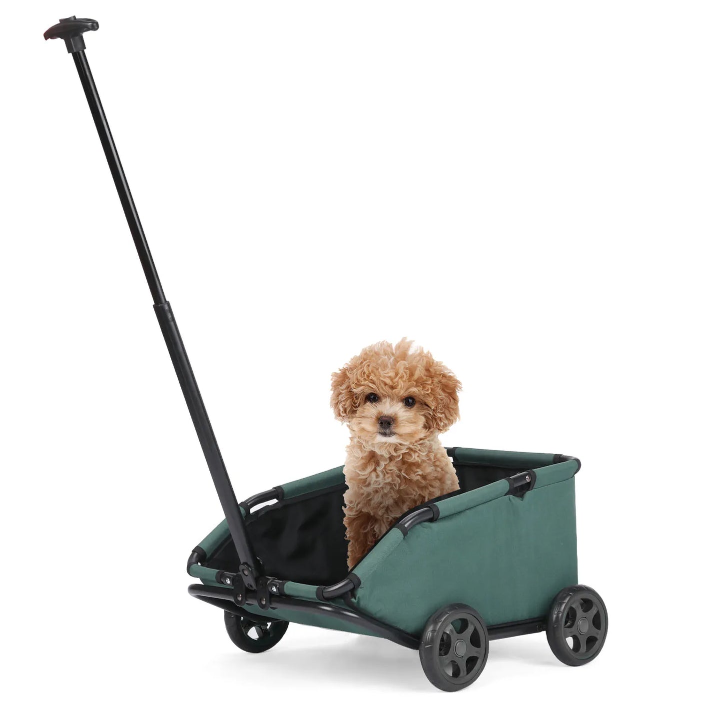 Lightweight 4 Wheel Small Pet Cart Stroller for Dogs and Cats with 360 Degree Rotation