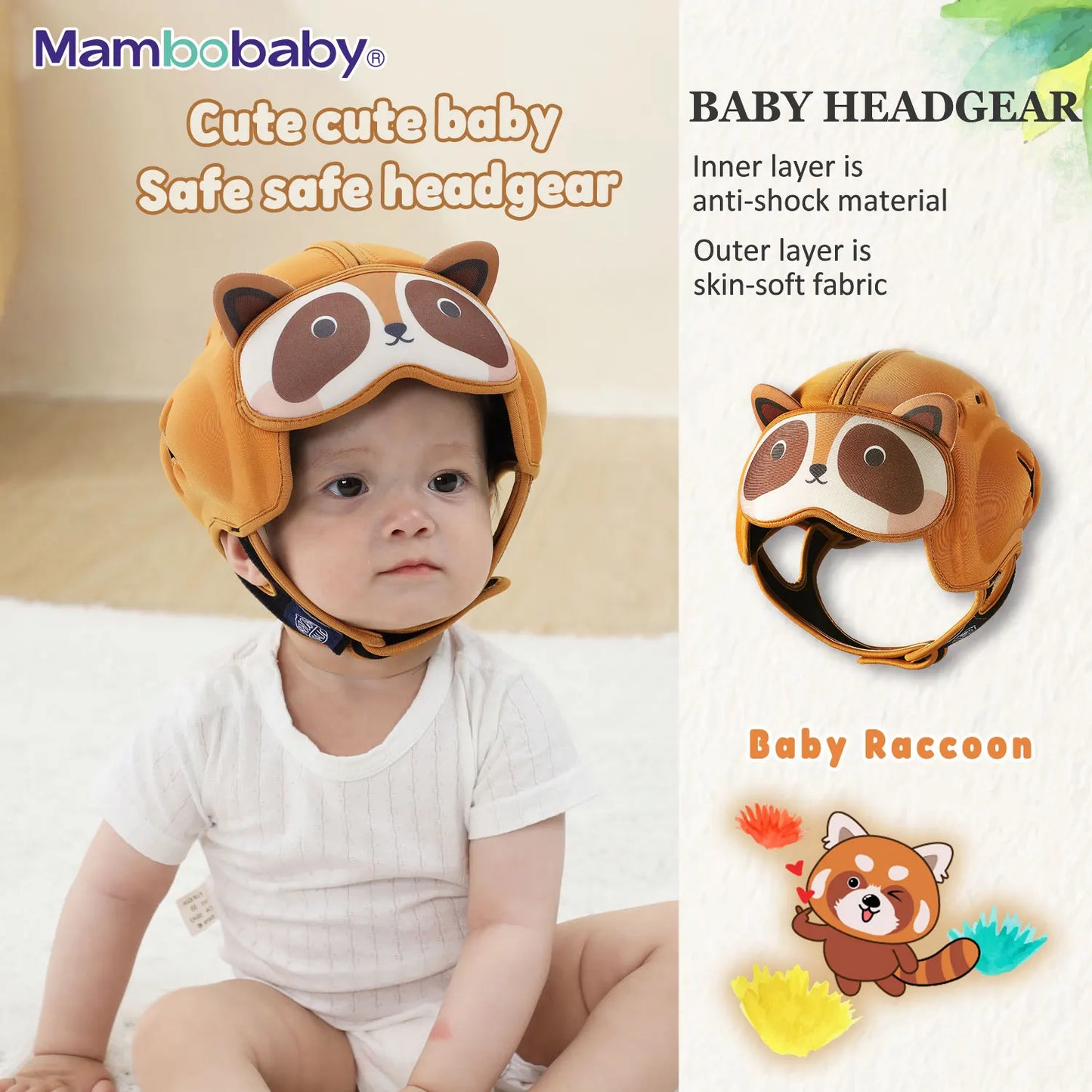 Mambobaby Safe Anti-Shock Baby Helmet for Crawling and Walking Protection for Infants