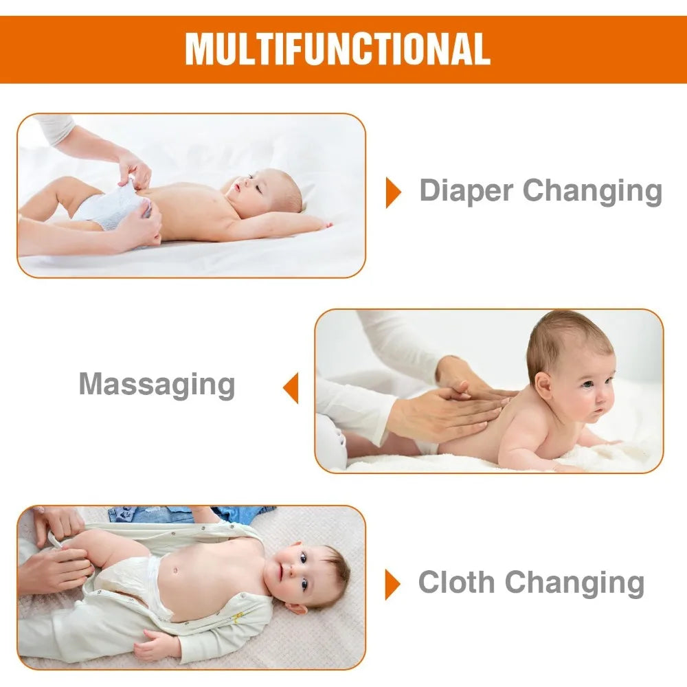 Changing Table Dresser, Baby Classic Nursery Dresser with 5 Drawers and 2 Shelves, Multi-Functional Baby Changing Table - Loving Babies & Pets Shop