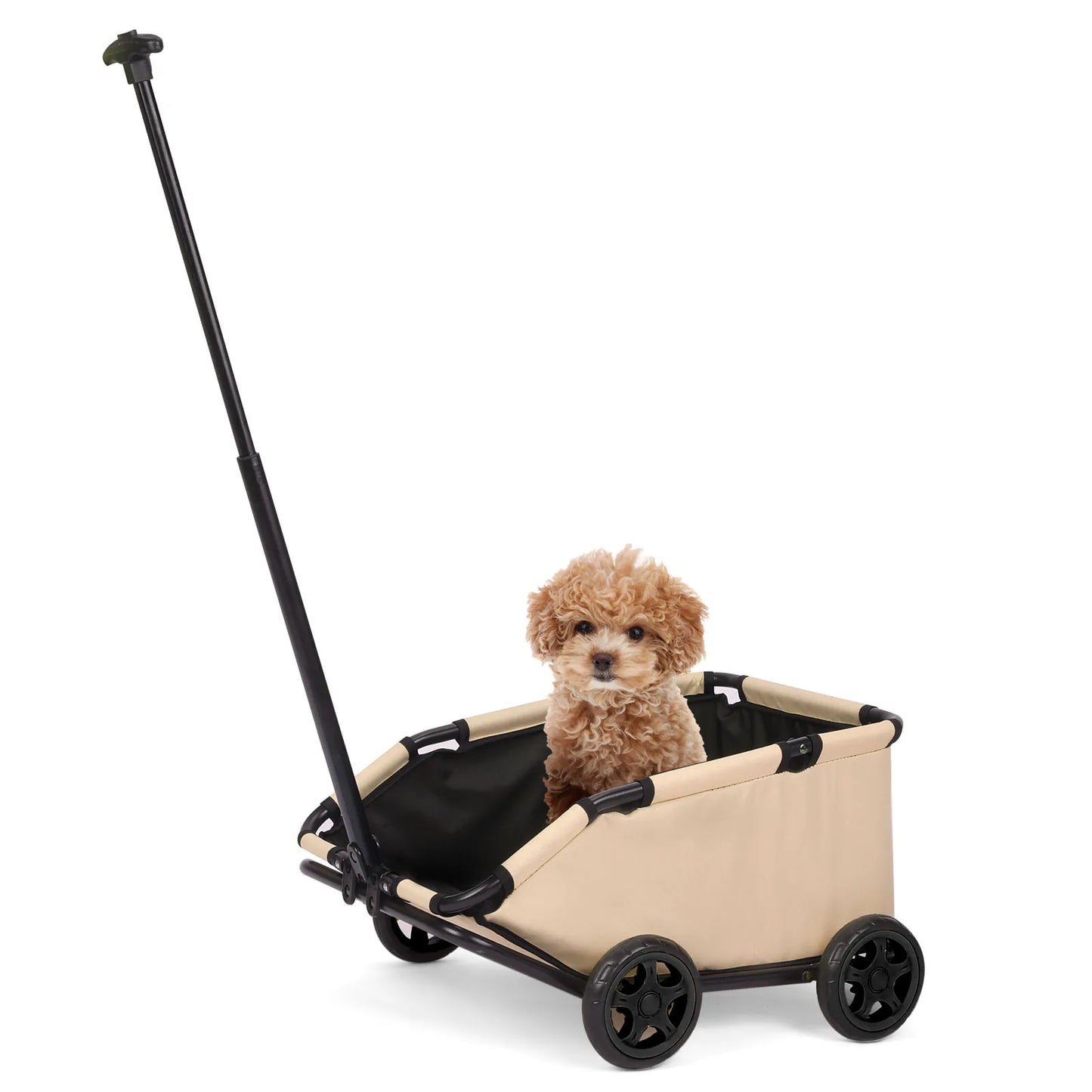 Lightweight 4 Wheel Small Pet Cart Stroller for Dogs and Cats with 360 Degree Rotation