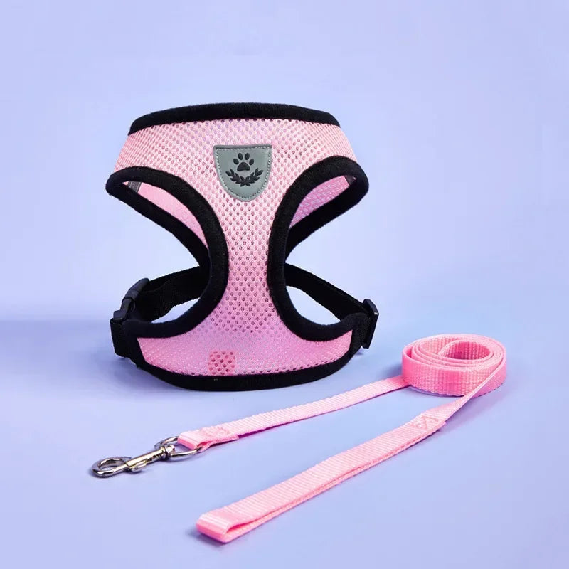 Cat Dog Adjustable Harness Vest Walking Lead Leash For Puppy - Loving Babies & Pets Shop