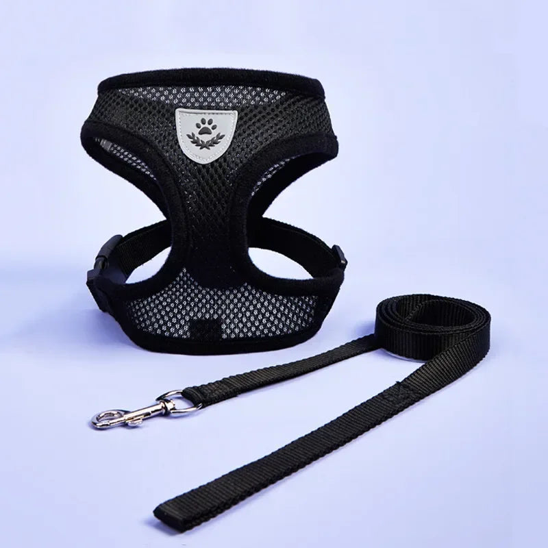 Cat Dog Adjustable Harness Vest Walking Lead Leash For Puppy - Loving Babies & Pets Shop