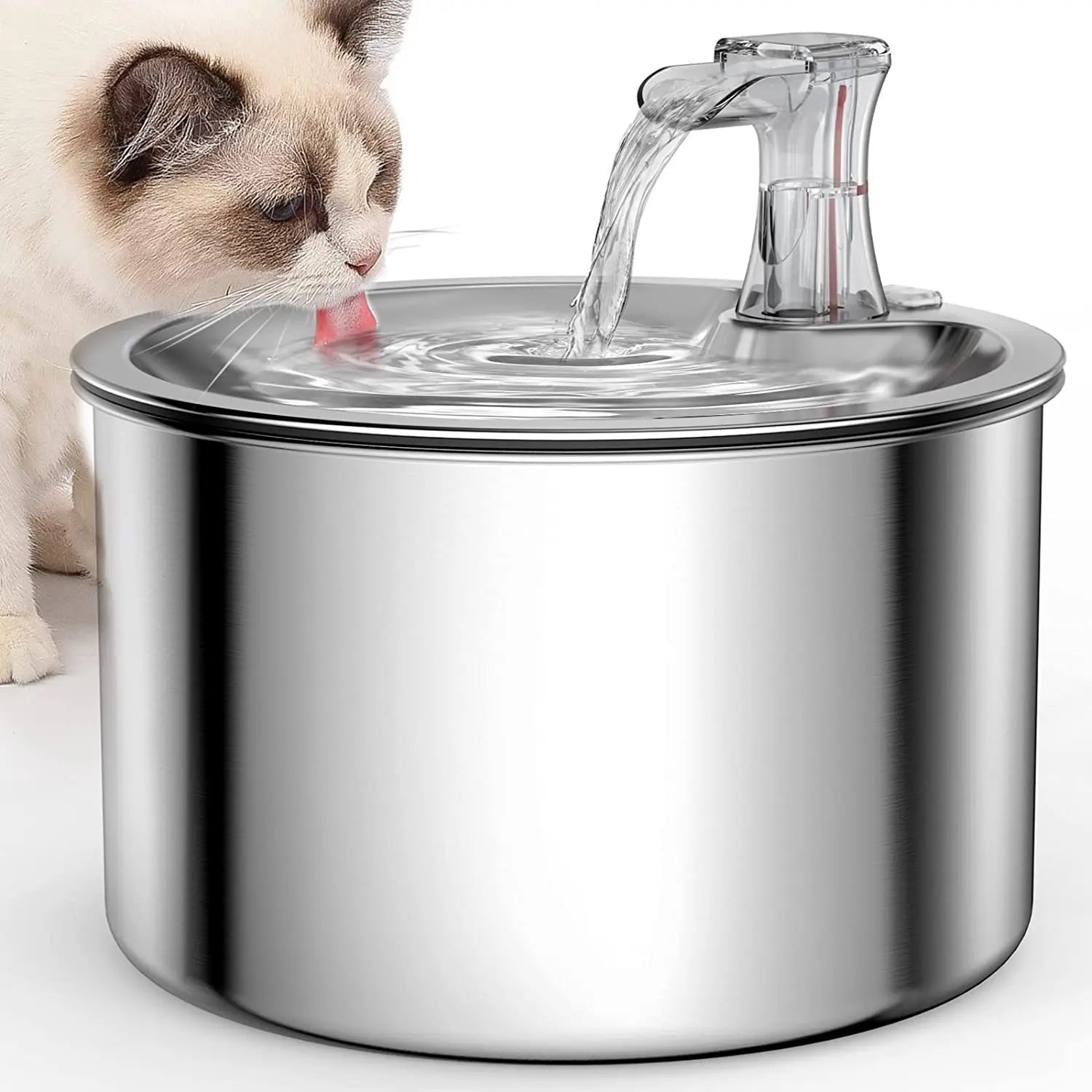 2L fully stainless steel pet water dispenser Automatic cat water fountain with optional sensor  and heater - Loving Babies & Pets Shop