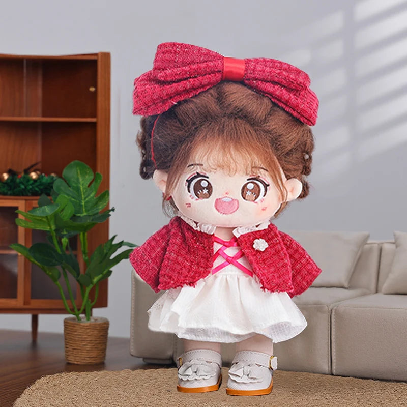 20cm Cute Spring Day Skirt+Coat Set Doll Plush Stuffed Anime Figure Dress Up Cospslay Cotton Baby Plushies Toys Collection Gift - Loving Babies & Pets Shop