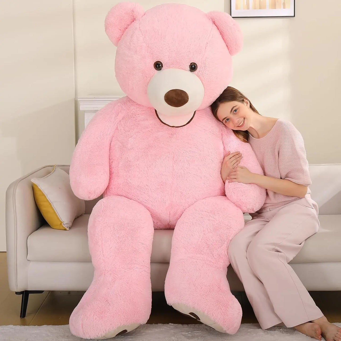 MaoGoLan Giant Pink 6ft Teddy Bear Plush for Valentines Day
