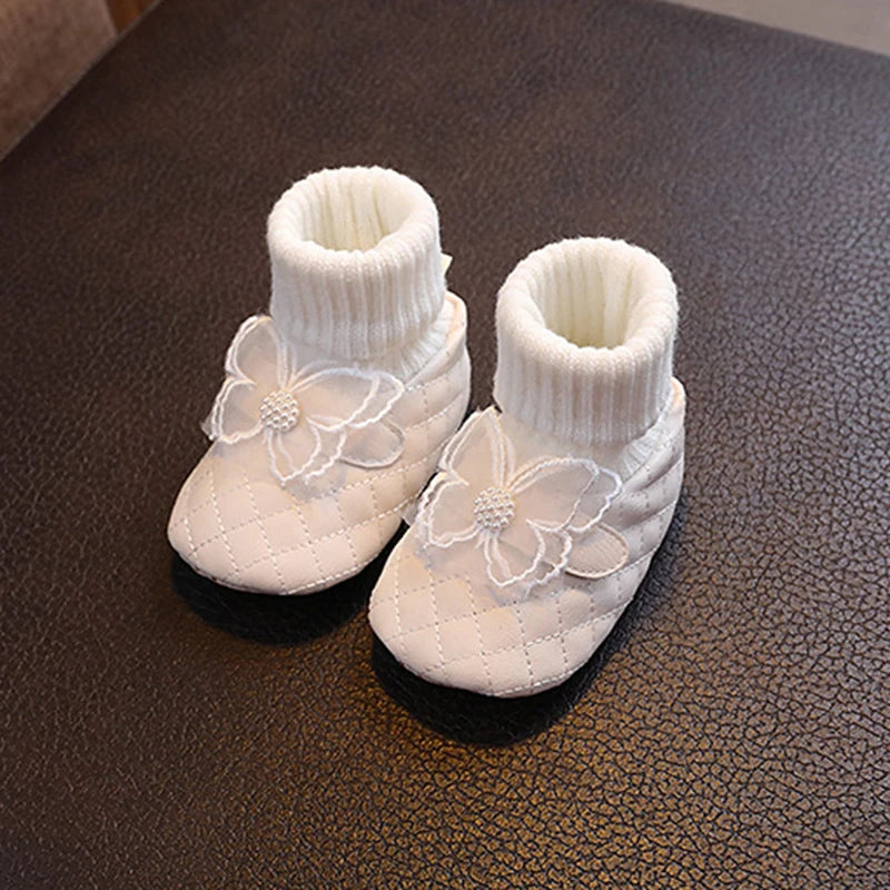 Infant Girls Sparkly Mary Jane Flats Shoes with Bowknot for Birthday Party Wedding Baby Shower and Holiday Festivities - Loving Babies & Pets Shop