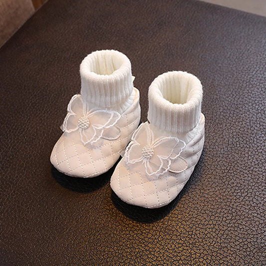 Infant Girls Sparkly Mary Jane Flats Shoes with Bowknot for Birthday Party Wedding Baby Shower and Holiday Festivities - Loving Babies & Pets Shop