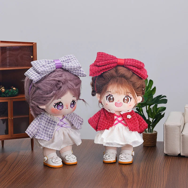 20cm Cute Spring Day Skirt+Coat Set Doll Plush Stuffed Anime Figure Dress Up Cospslay Cotton Baby Plushies Toys Collection Gift - Loving Babies & Pets Shop