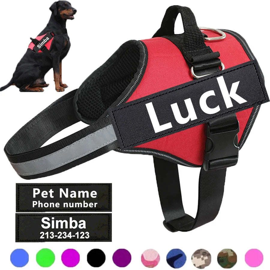 No Pull Reflective Dog Harness Adjustable Breathable Vest for Outdoor Walking