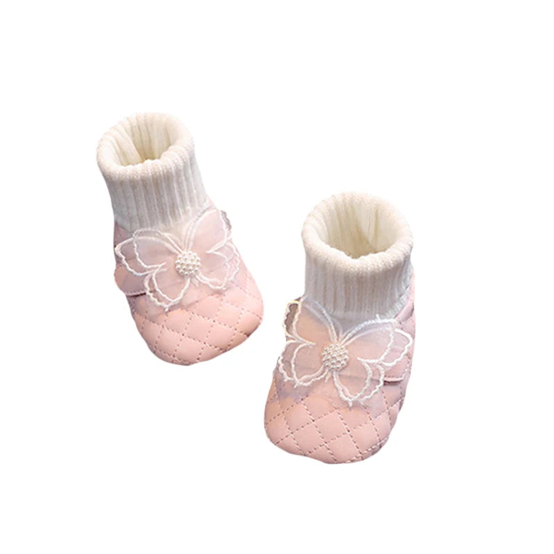 Infant Girls Sparkly Mary Jane Flats Shoes with Bowknot for Birthday Party Wedding Baby Shower and Holiday Festivities - Loving Babies & Pets Shop