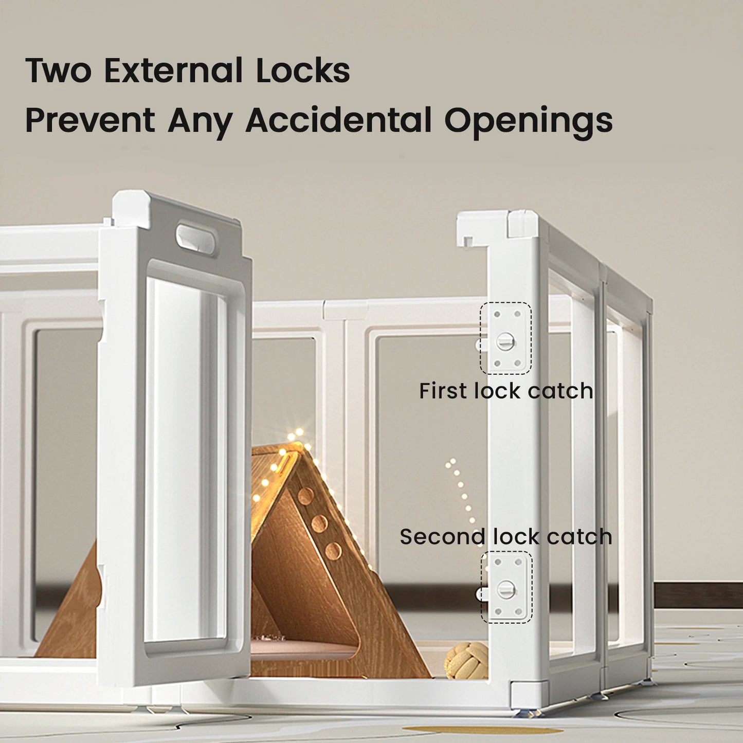 Clear Dog Playpen No Tool Setup for Small and Medium Dogs and Cats Indoor Outdoor Use