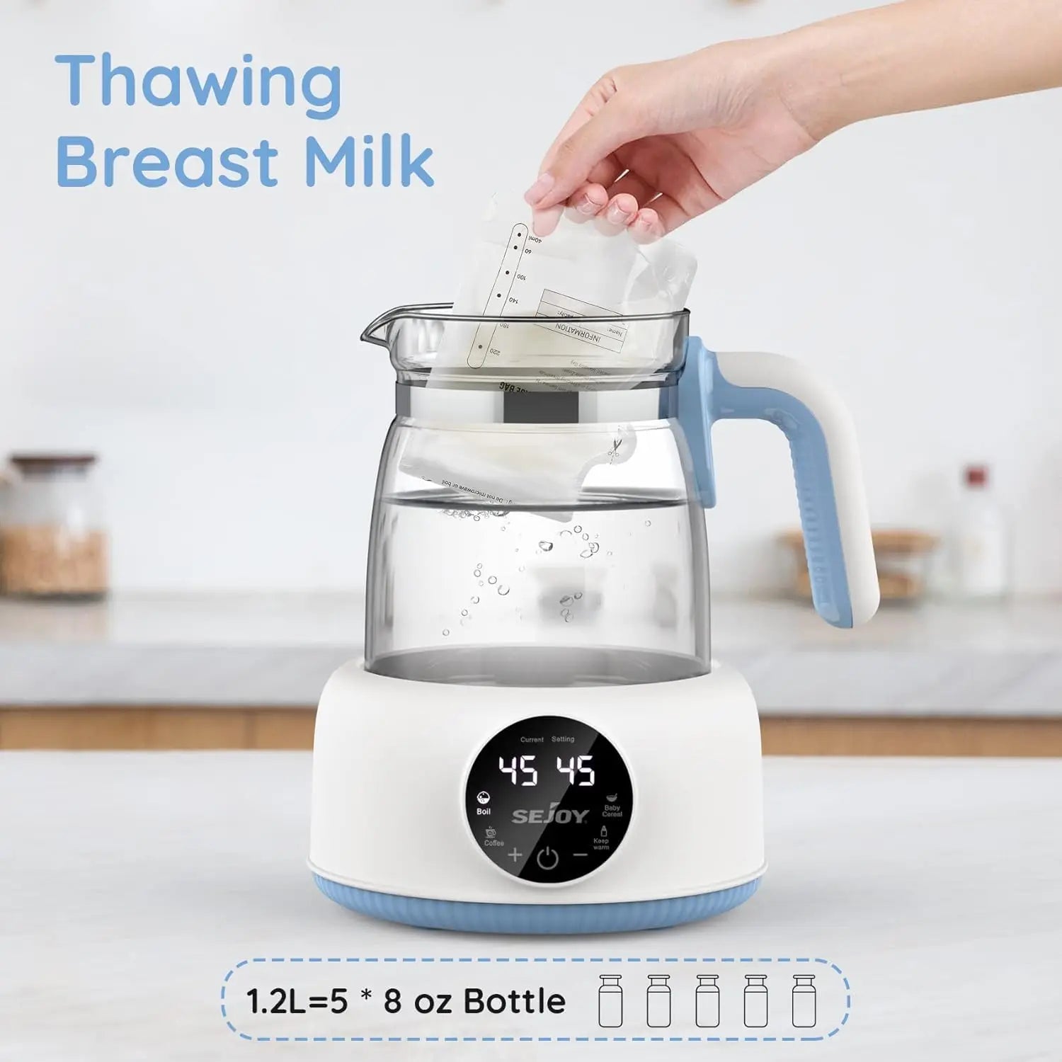 Sejoy Electric Milk Bottle Warmer  Infant Thermostatic Milk Modulator Baby Formula Kettle Automatic Warmer Feeding Bottle - Loving Babies & Pets Shop