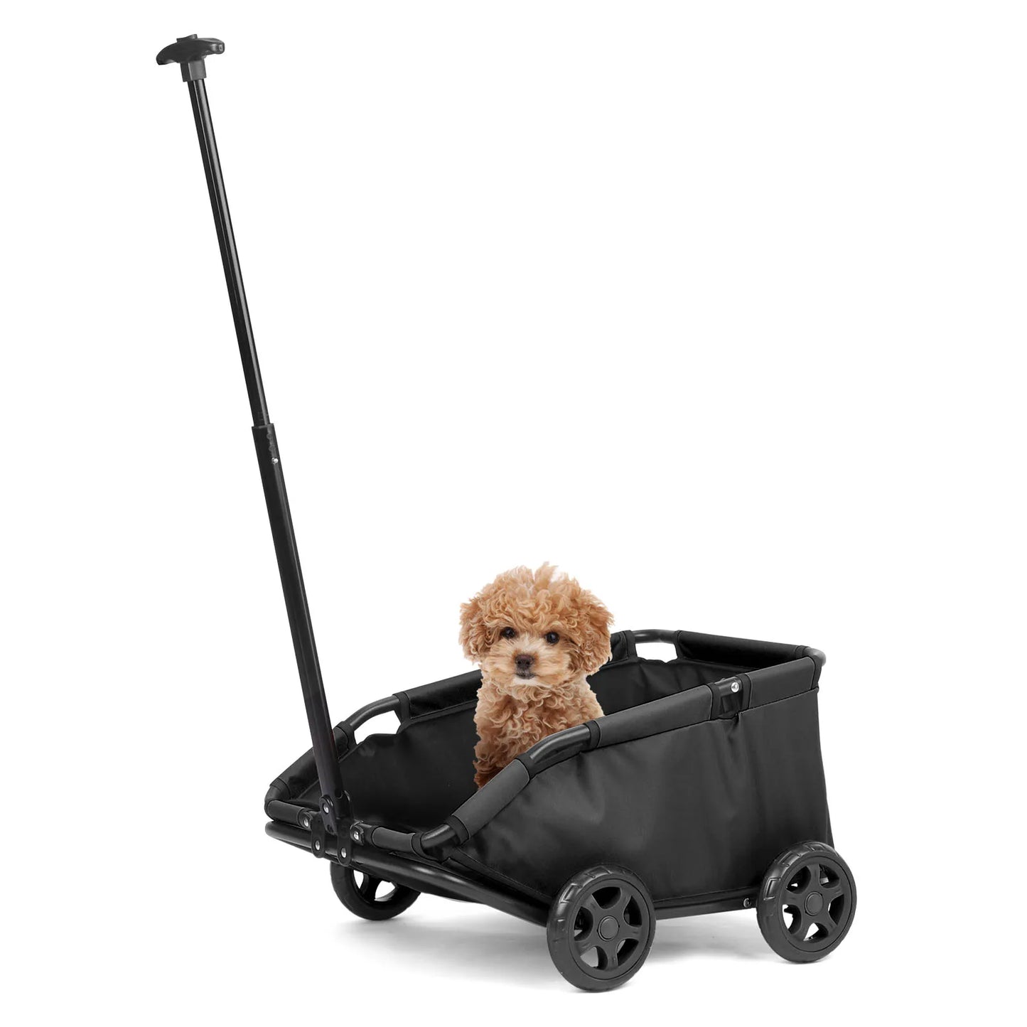 Lightweight 4 Wheel Small Pet Cart Stroller for Dogs and Cats with 360 Degree Rotation