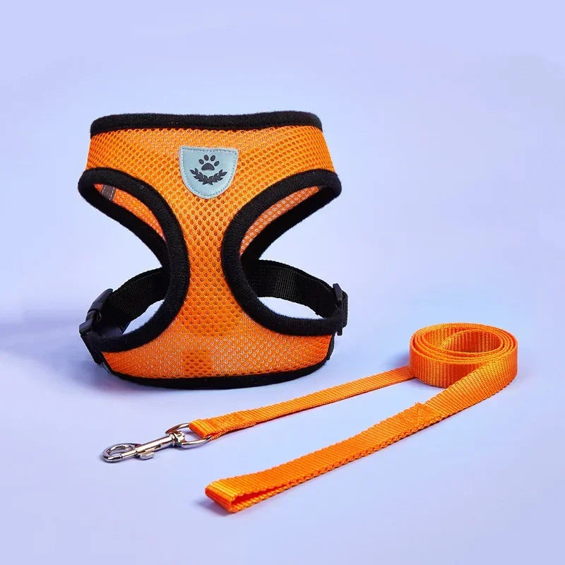 Cat Dog Adjustable Harness Vest Walking Lead Leash For Puppy - Loving Babies & Pets Shop