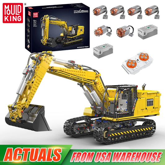 Mould King 13112 Motorized Excavator Building Blocks Toy for Kids and Teens