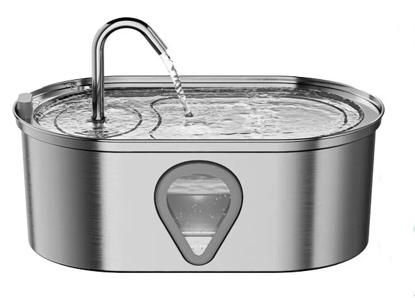 PetHydrate Stainless Steel Cat Water Fountain – 3.5L Large Capacity with LED Lighting