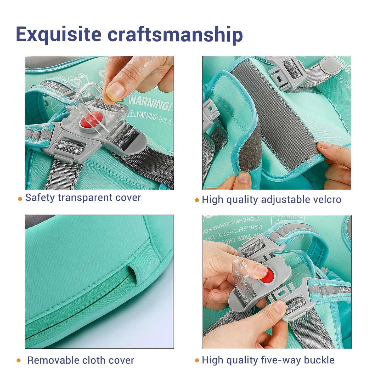 Mambobaby Baby Float with Sunshade Canopy and Crotch Strap Inflatable-free Safe Core Swimming Pool Accessory Bathroom Water Toy - Loving Babies & Pets Shop