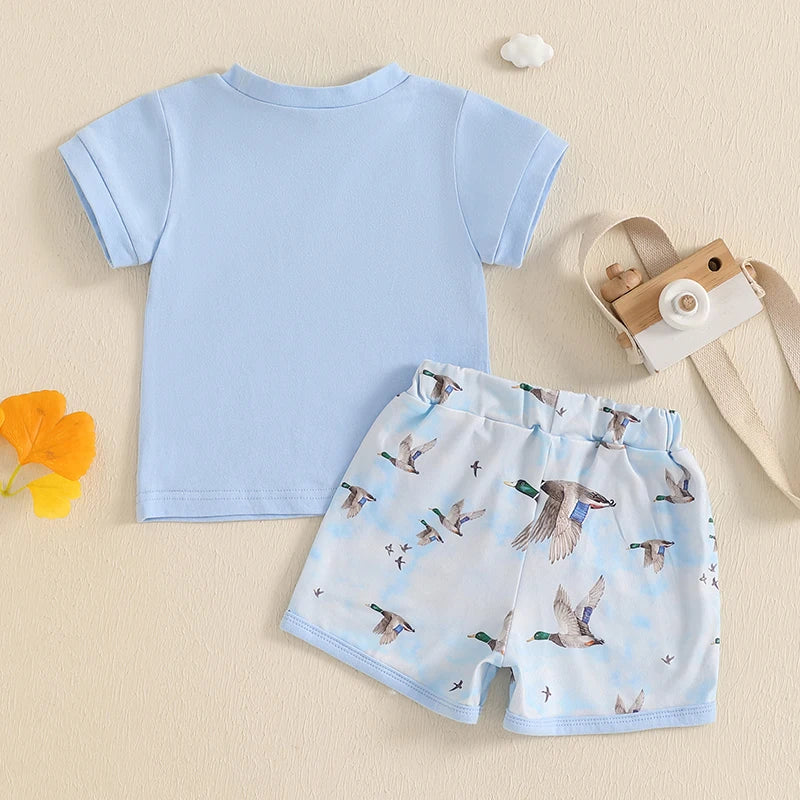 3Pcs Baby Girl Summer Outfit Set with Floral Print Top Shorts and Headband for Toddlers