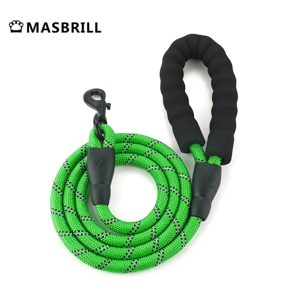 MASBRILL Dog Harness No Pull Nylon Adjustable Reflective Dog Vest Harness 2 Metal Leash Hooks Easy Control Handle Walking