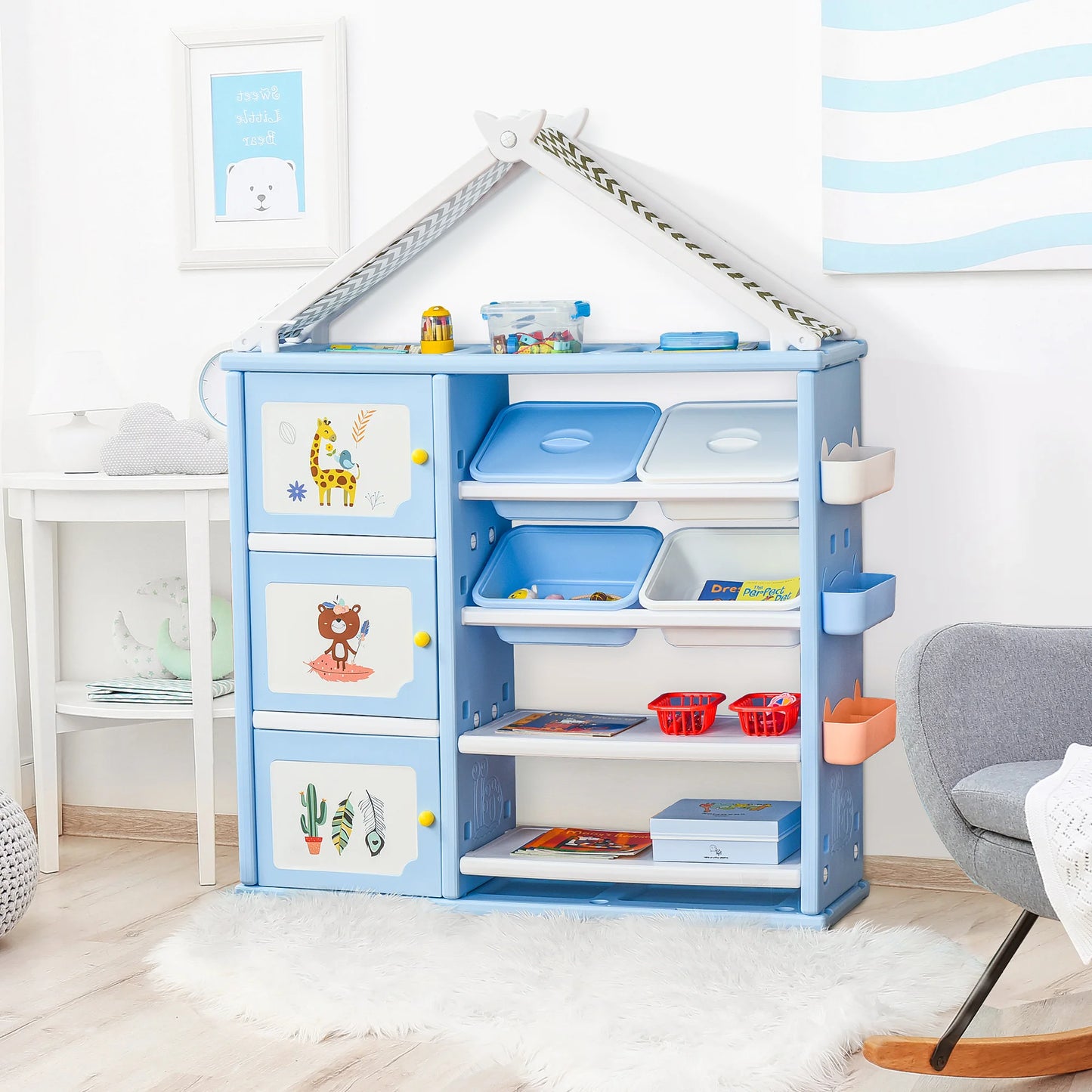 Multi-Style Kids Bedroom Shelf Organizer for Toy Storage and More