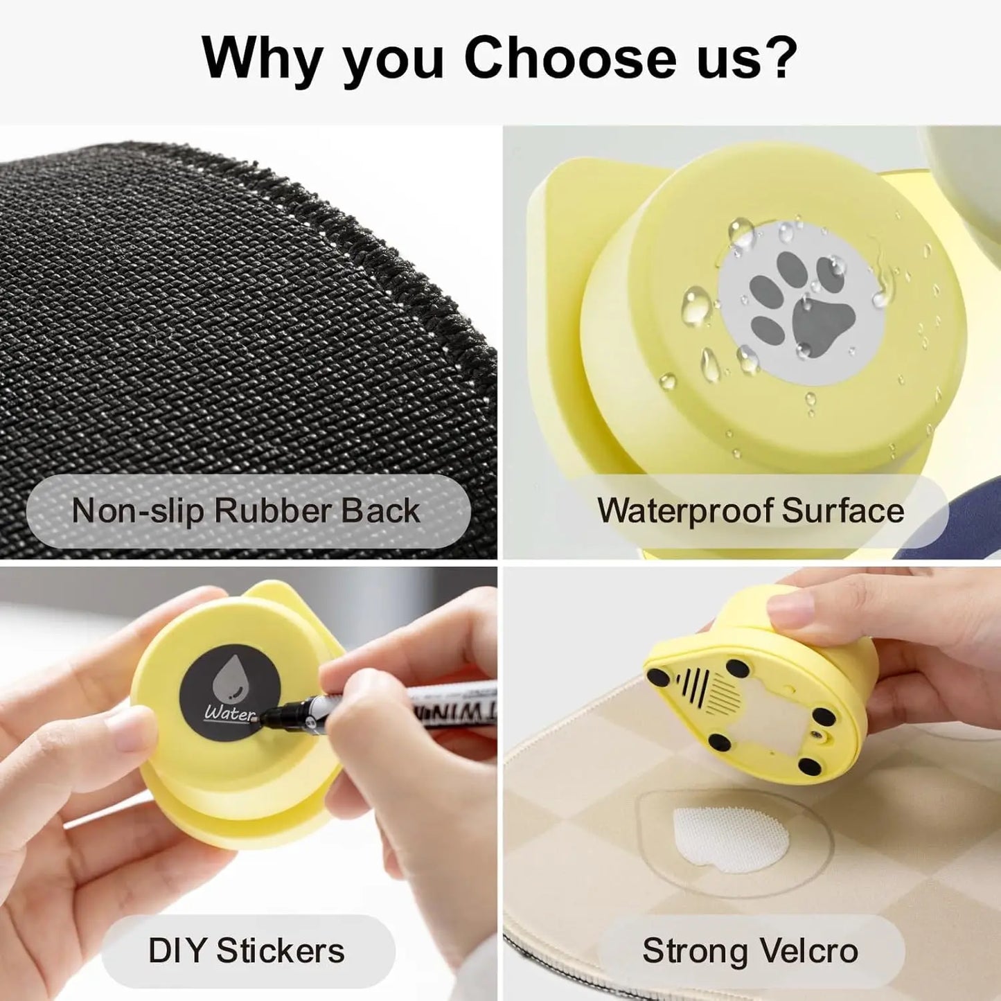 Mewoofun Dog Talking Button Set with Mat Communication Basic Get Started Kit Rechargeable Voice Recording Button 12 Packs