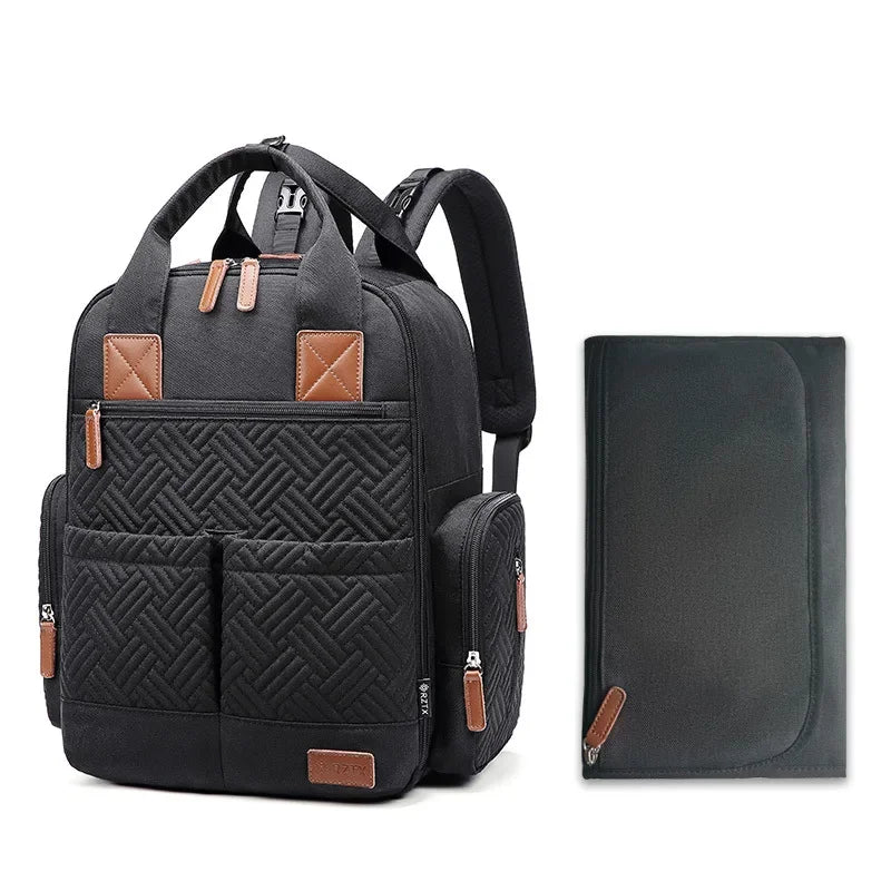 Diaper Backpack Moms Large Capacity Maternity Bag With Mat