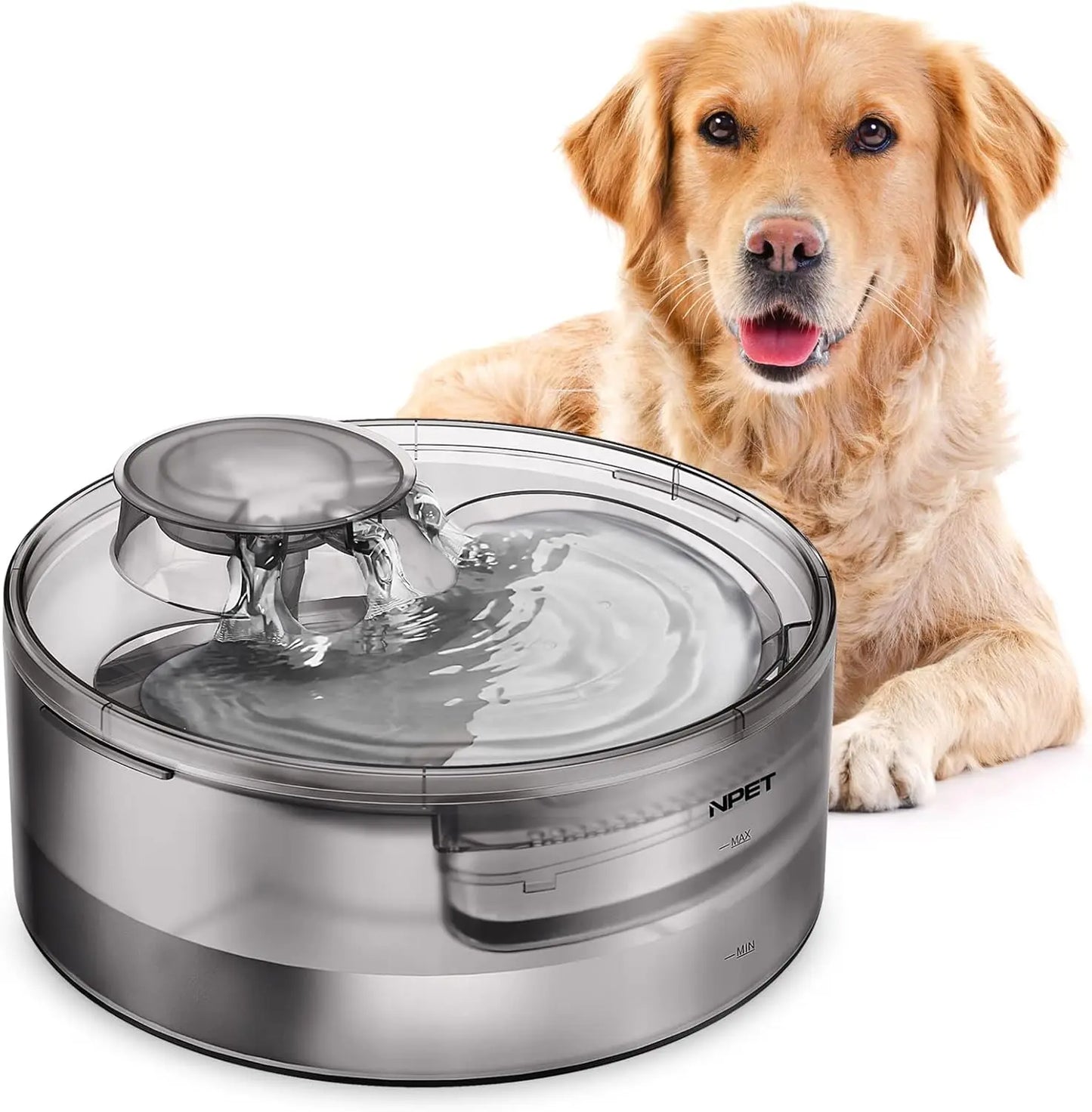 NPET DF10 Dog Water Fountain, 170oz/1.3Gallon/5L Large Automatic Pet Water Dispenser Dog Water Bowl for Cat, Dogs, Multiple Pets - Loving Babies & Pets Shop