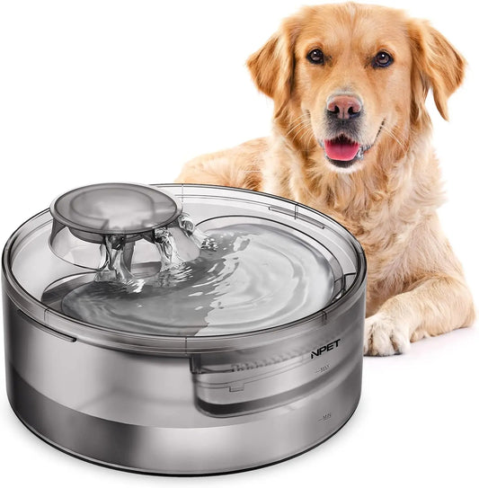 NPET DF10 Dog Water Fountain, 170oz/1.3Gallon/5L Large Automatic Pet Water Dispenser Dog Water Bowl for Cat, Dogs, Multiple Pets - Loving Babies & Pets Shop