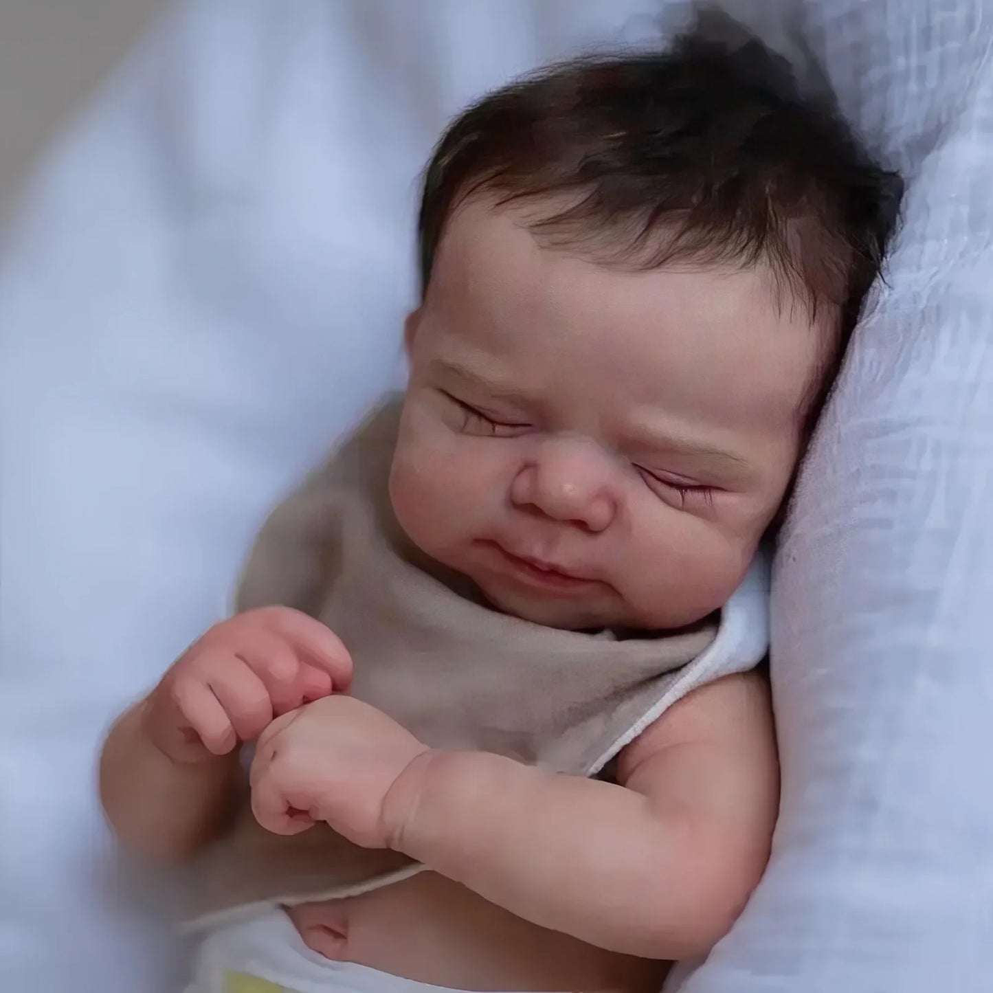 Risbecko 19 Inch Painted Reborn Baby Doll Handmade Preemie Gift for Girls