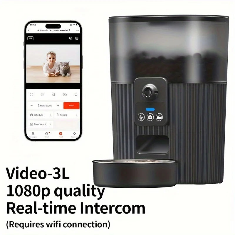 PAPIFEED cat automatic feeder dog fixed feeding machine cat food dog food wifi remote smart cat pet food dispenser - Loving Babies & Pets Shop