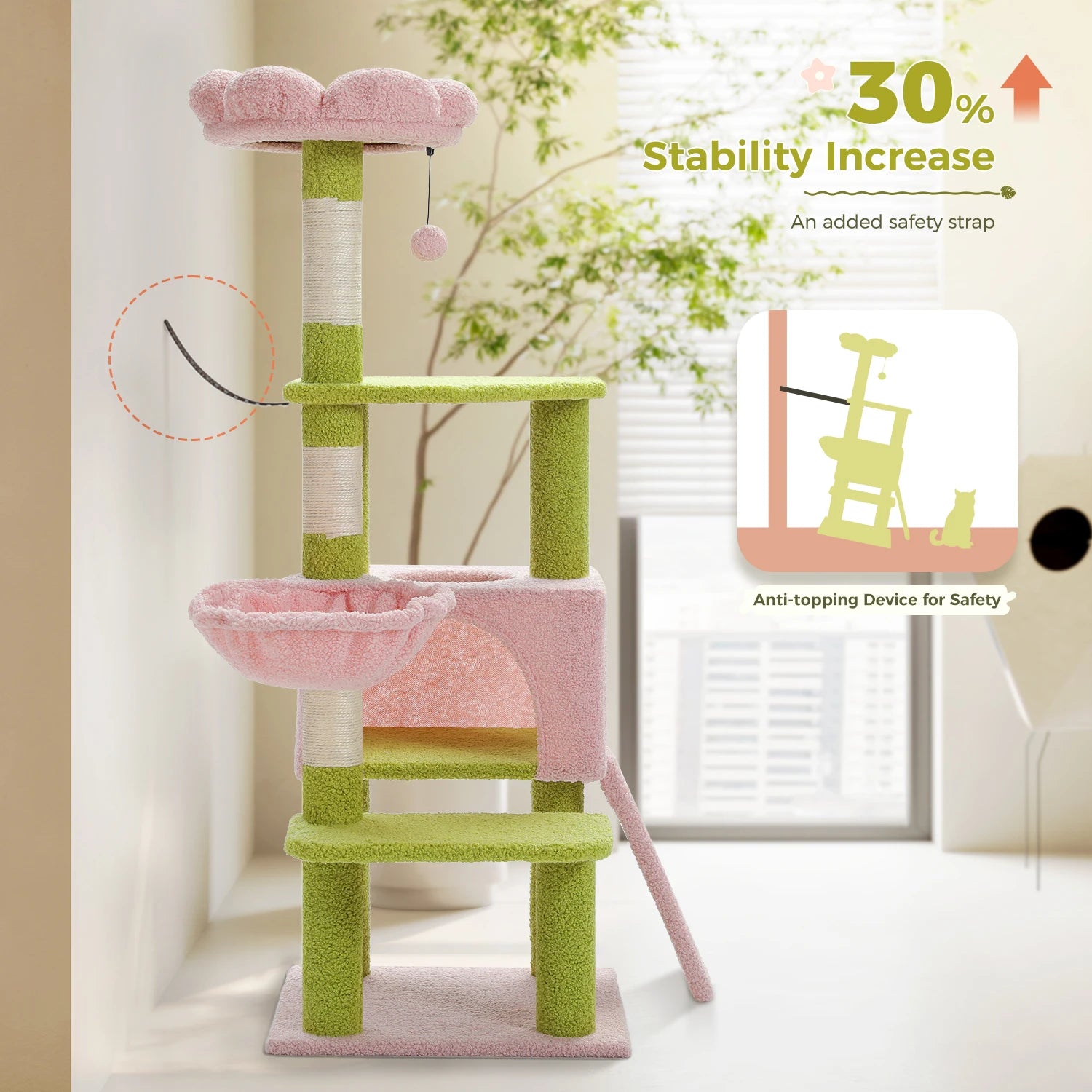 Flower Cat Tree Multi-Level Cat Tower for Indoor Cats - Loving Babies & Pets Shop