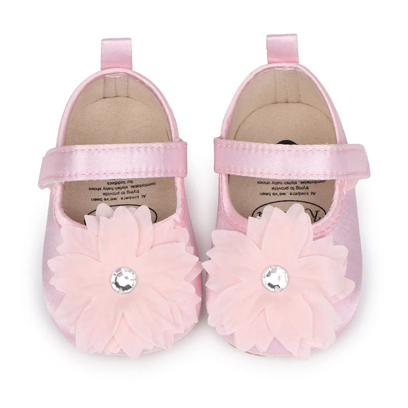 Cute Baby Girls Sparkly Mary Jane Shoes Glitter Soft Sole First Walker Shoes with Bowknot Toddler Shoes for Princess - Loving Babies & Pets Shop