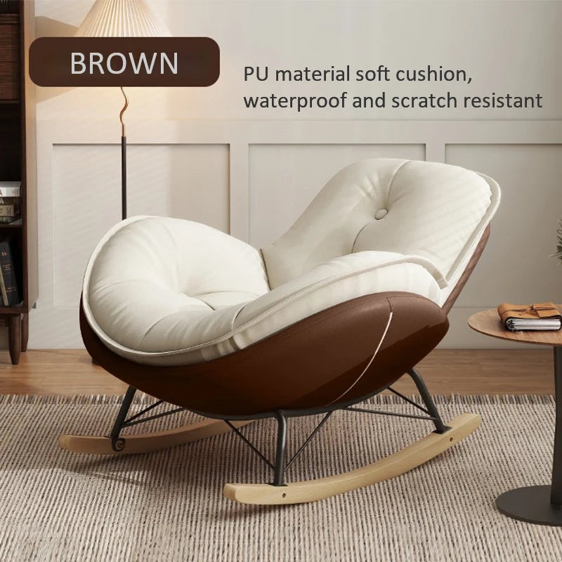 Rocking Chair Balcony Home Technology Cloth Rocking Chair Living Room Leisure Rocking Chair, Modern Rocking - Loving Babies & Pets Shop