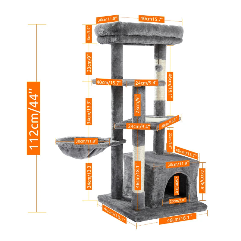 Pet Cat Tree Condo House Scratcher Scratching Post Climbing Tree Toys for Cat Kitten Protecting Furniture Fast Domestic Delivery