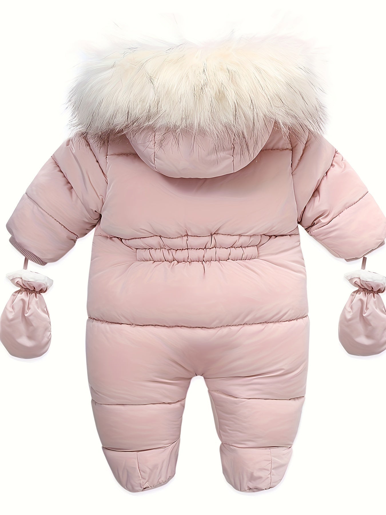 Winter Snowsuit Romper With Hooded Footie For Babies